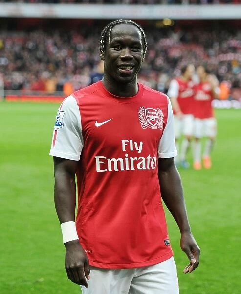 Arsenal's Bacary Sagna Reacts After Arsenal vs Manchester City, Premier League 2011-12