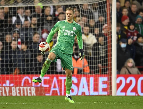 Arsenal's Bernd Leno in Action: FA Cup Third Round vs Nottingham Forest 2021-22