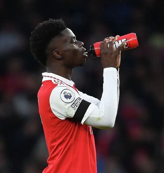 Arsenal's Bukayo Saka in Action against Brentford in the Premier League