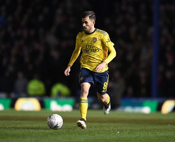 Arsenal's Dani Ceballos in FA Cup Fifth Round Action Against Portsmouth