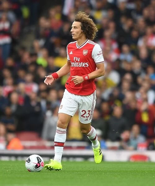 Arsenal's David Luiz in Action Against Aston Villa - Premier League 2019-20