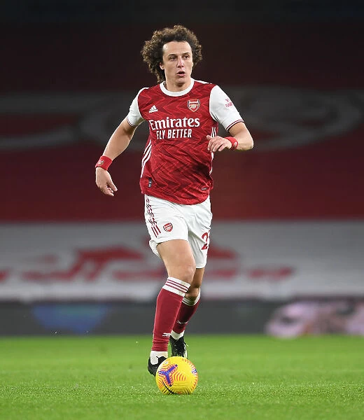 Arsenal's David Luiz in Action at Empty Emirates: Arsenal vs Crystal Palace, Premier League 2021