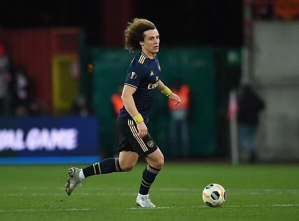 Arsenal's David Luiz in Action against Standard Liege in UEFA Europa League Group F
