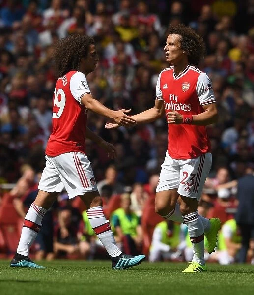 Arsenal's David Luiz and Matteo Guendouzi in Action Against Burnley, Premier League 2019-20
