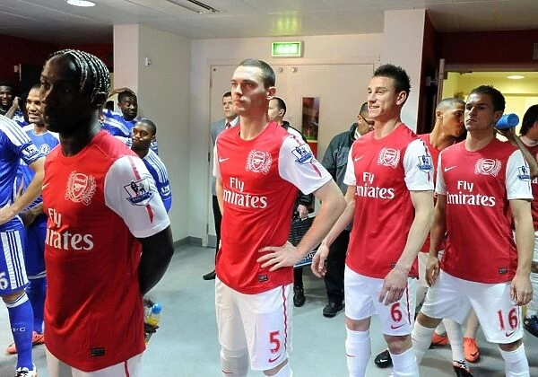 Arsenal's Defensive Quartet: Sagna, Vermaelen, Koscielny, Ramsey (Arsenal v Chelsea, 2011-12)
