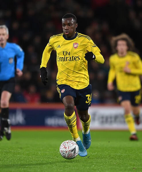 Arsenal's Eddie Nketiah in Action against AFC Bournemouth in FA Cup Fourth Round