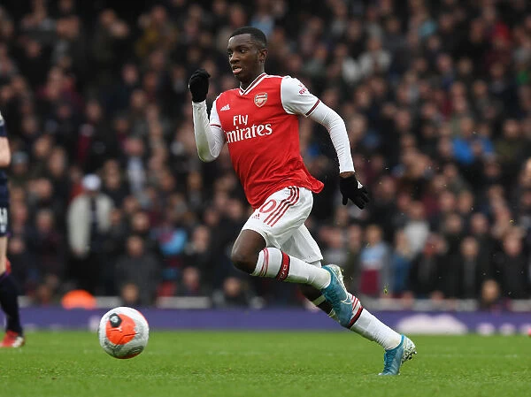 Arsenal's Eddie Nketiah in Action Against West Ham United - Premier League 2019-2020