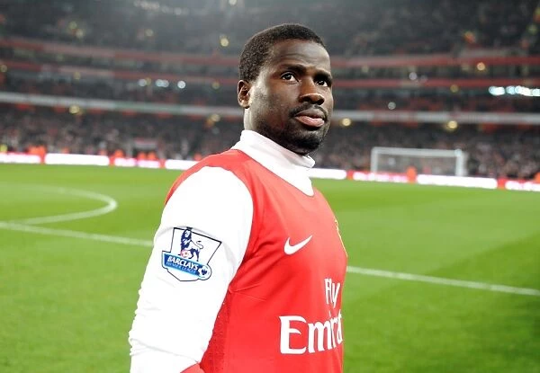 Arsenal's Emmanuel Eboue Celebrates Fifth Goal Against Leyton Orient in FA Cup 5th Round Replay