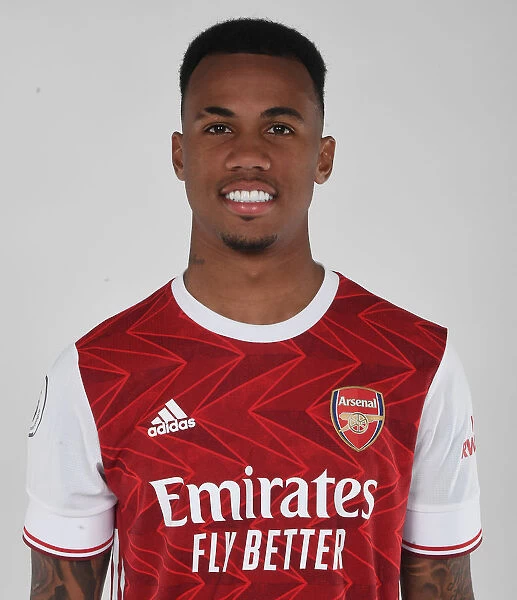 Arsenal's Gabriel at 2020-21 Season First Team Photocall