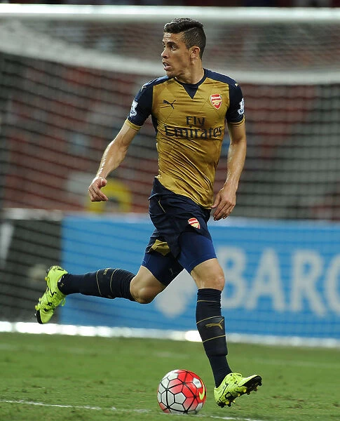 Arsenal's Gabriel in Action: Arsenal vs. Singapore XI, Barclays Asia Trophy, Kallang, Singapore (July 15, 2015)