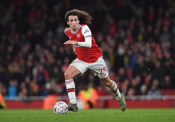 Arsenal's Guendouzi in Action Against Leeds United in FA Cup Third Round