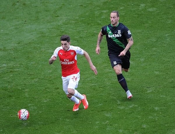 Arsenal's Hector Bellerin Goes Head-to-Head with Marko Arnautovic in Intense Premier League Showdown