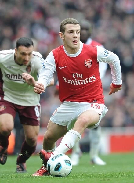Arsenal's Jack Wilshere in Action at the Emirates Stadium during Arsenal 0:0 Sunderland, Premier League 2010-11