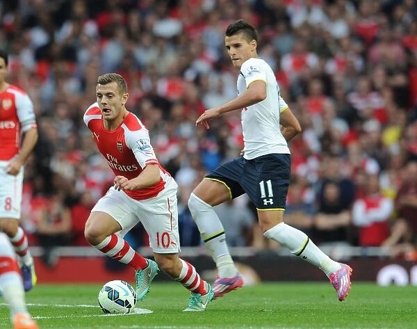 Arsenal's Jack Wilshere Clashes with Tottenham's Erik Lamela in Premier League Showdown