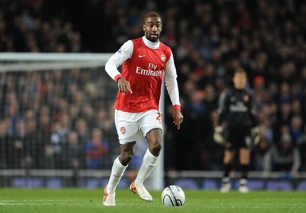 Arsenal's Johan Djourou Celebrates in Emirates Stadium after Securing a 3-0 Win over Ipswich Town in the Carling Cup Semi-Final Second Leg