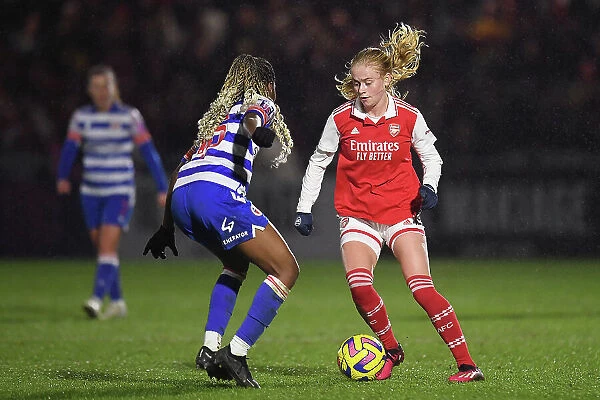 Arsenal's Kathrine Kuhl in Action: Arsenal Women vs. Reading (FA WSL)