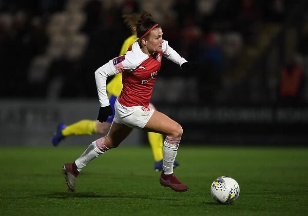 Arsenal's Katrine Veje in Action during FA WSL Continental Tyres Cup Match