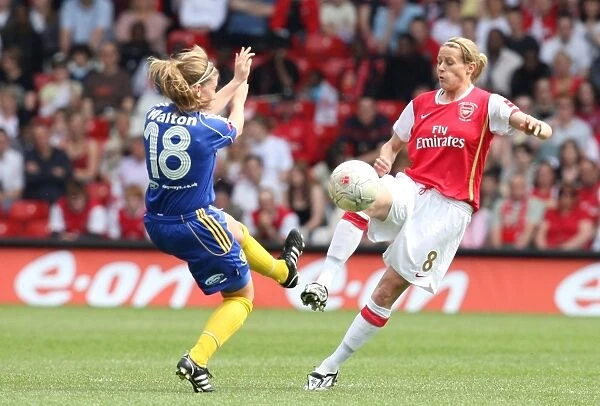 Arsenal's Kelly Smith Celebrates Victory Over Sophie Walton and Leeds United in the FA Women's Cup Final