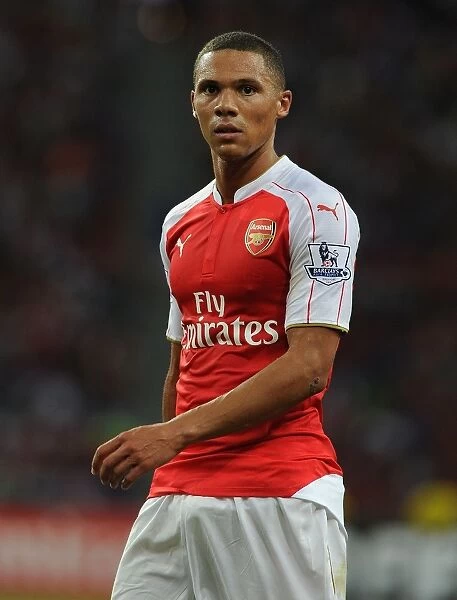 Arsenal's Kieran Gibbs in Action Against Everton at the 2015-16 Barclays Asia Trophy in Singapore