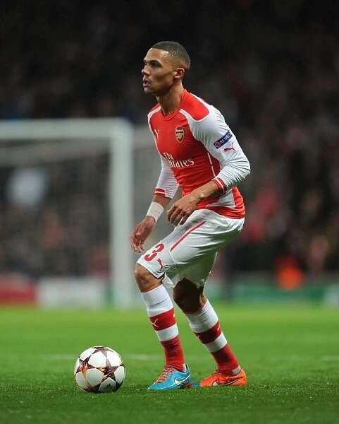 Arsenal's Kieran Gibbs in Action during UEFA Champions League Match against RSC Anderlecht (2014 / 15)