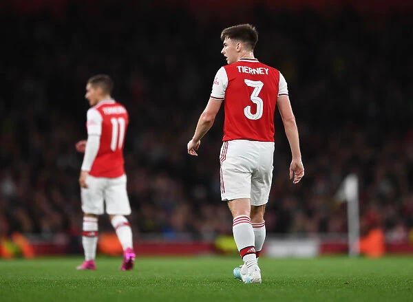 Arsenal's Kieran Tierney in Action Against Nottingham Forest in Carabao Cup Third Round
