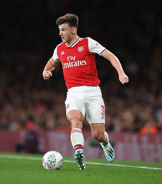 Arsenal's Kieran Tierney in Action Against Nottingham Forest in Carabao Cup Clash