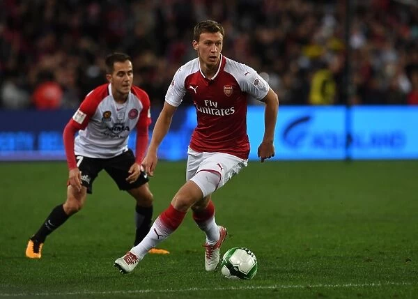 Arsenal's Krystain Bielik in Action against Sydney Western Wanderers (2017-18)