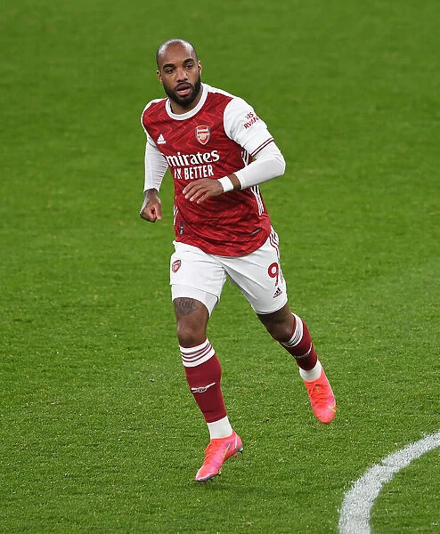 Arsenal's Lacazette in Action Against Manchester City (2020-21) - Emirates Stadium, London (Behind Closed Doors)