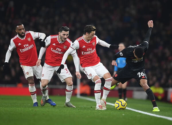 Arsenal's Lacazette, Kolasinac, and Ozil Pressure Greenwood in Arsenal v Manchester United (2019-20)