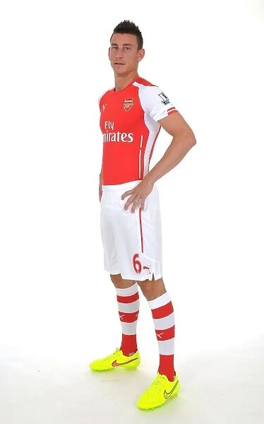 Arsenal's Laurent Koscielny at 2014-15 Arsenal Photocall