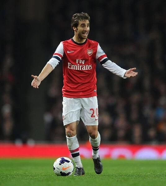 Arsenal's Mathieu Flamini in Action Against Swansea City (2013-14)