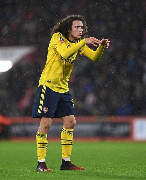 Arsenal's Matteo Guendouzi in Action against AFC Bournemouth in FA Cup Fourth Round