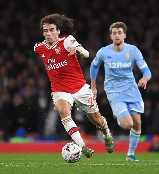 Arsenal's Matteo Guendouzi in Action Against Leeds United in FA Cup Third Round