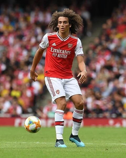 Arsenal's Matteo Guendouzi in Action against Olympique Lyonnais at Emirates Cup, 2019