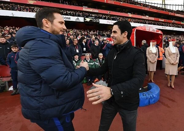 Arsenal's Mikel Arteta and Chelsea's Frank Lampard Meet Before Premier League Clash at Emirates Stadium