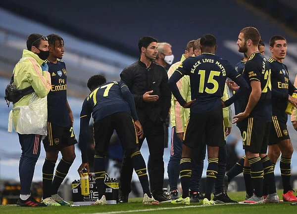 Arsenal's Mikel Arteta Strategizes During Manchester City Showdown - Premier League 2019-2020