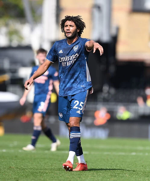 Arsenal's Mo Elneny in Action against Fulham in the 2020-21 Premier League