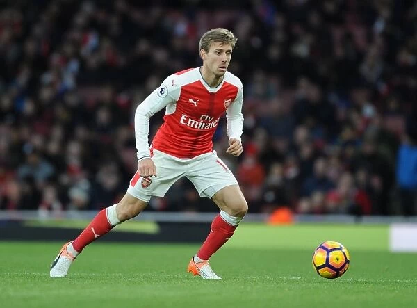 Arsenal's Nacho Monreal in Action Against AFC Bournemouth, Premier League 2016 / 17