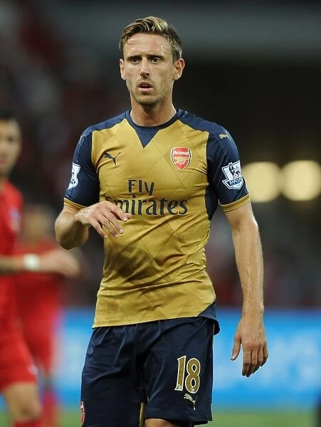 Arsenal's Nacho Monreal in Action against Singapore XI - Barclays Asia Trophy (July 15, 2015)