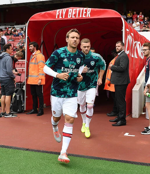 Arsenal's Nacho Monreal Prepares for Arsenal v Olympique Lyonnais at Emirates Cup 2019