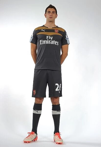Arsenal's Newcomer Emiliano Martinez at 2015-16 First Team Photocall