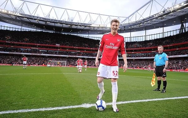 Arsenal's Nicklas Bendtner Scores in 2:0 Victory over West Ham United, Barclays Premier League, Emirates Stadium, 2010
