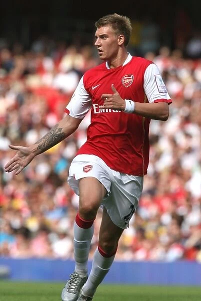 Arsenal's Nicklas Bendtner Scores Against Paris Saint-Germain in Emirates Cup Opener