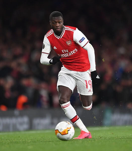 Arsenal's Nicolas Pepe in Action against Olympiacos in Europa League Clash