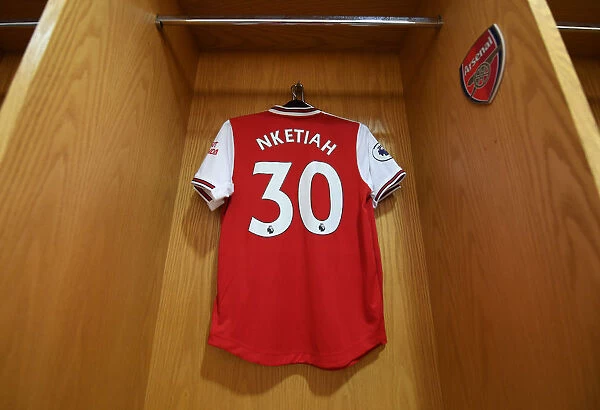 Arsenal's Nketiah Dons Premiere League Jersey Before Arsenal vs West Ham United