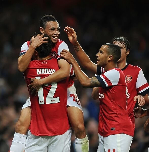 Arsenal's Olivier Giroud Scores in Capital One Cup Victory over Coventry City