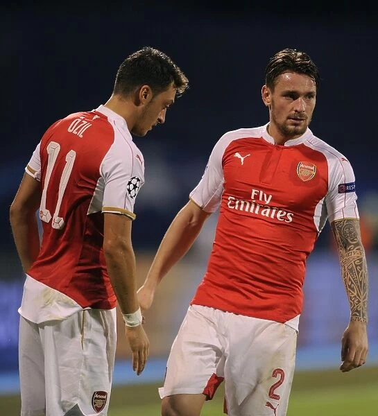 Arsenal's Ozil and Debuchy: A Moment from the Dinamo Zagreb Showdown (2015-16)