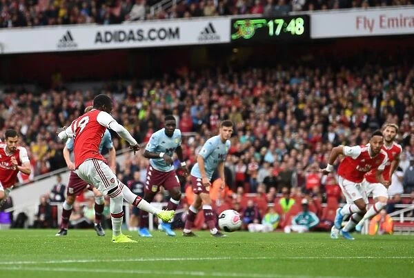 Arsenal's Pepe Scores Penalty in Victory over Aston Villa (2019-20)