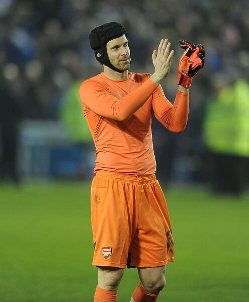 Arsenal's Petr Cech Celebrates Capital One Cup Victory over Sheffield Wednesday