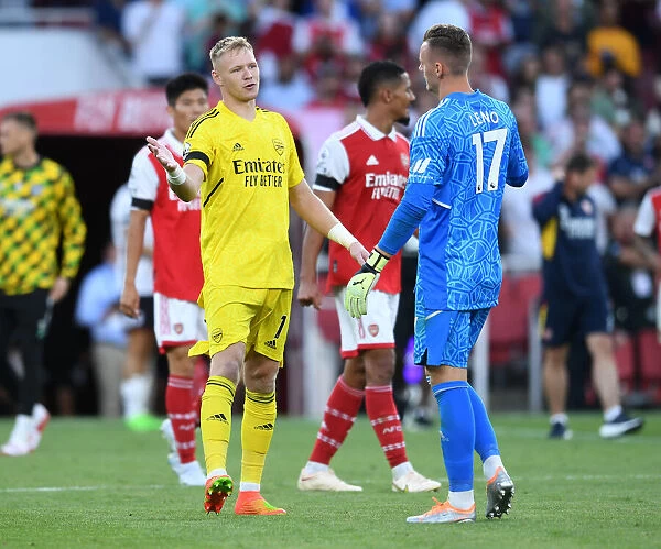 Arsenal's Ramsdale and Leno Clash in Arsenal vs. Fulham Premier League Showdown (2022-23)